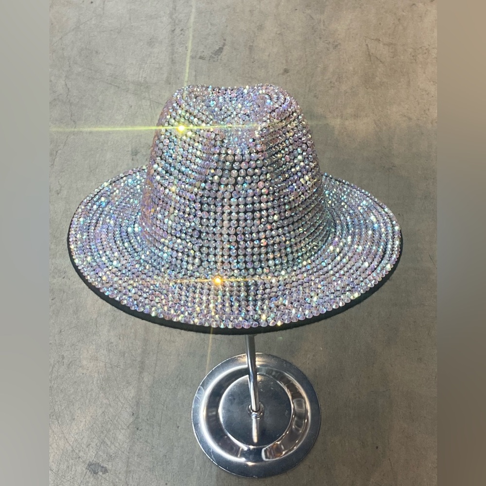 Rhinestone stone fedora